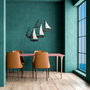Wallity Kadırga Escultura de Pared de Metal Multicolor